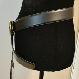 Versace Oval Logo Black Multi Leather Belt with Gold Buckle Size85 /34 Rare Find Versace | Accessories | Versace Oval Logo Black Multi  main image 4